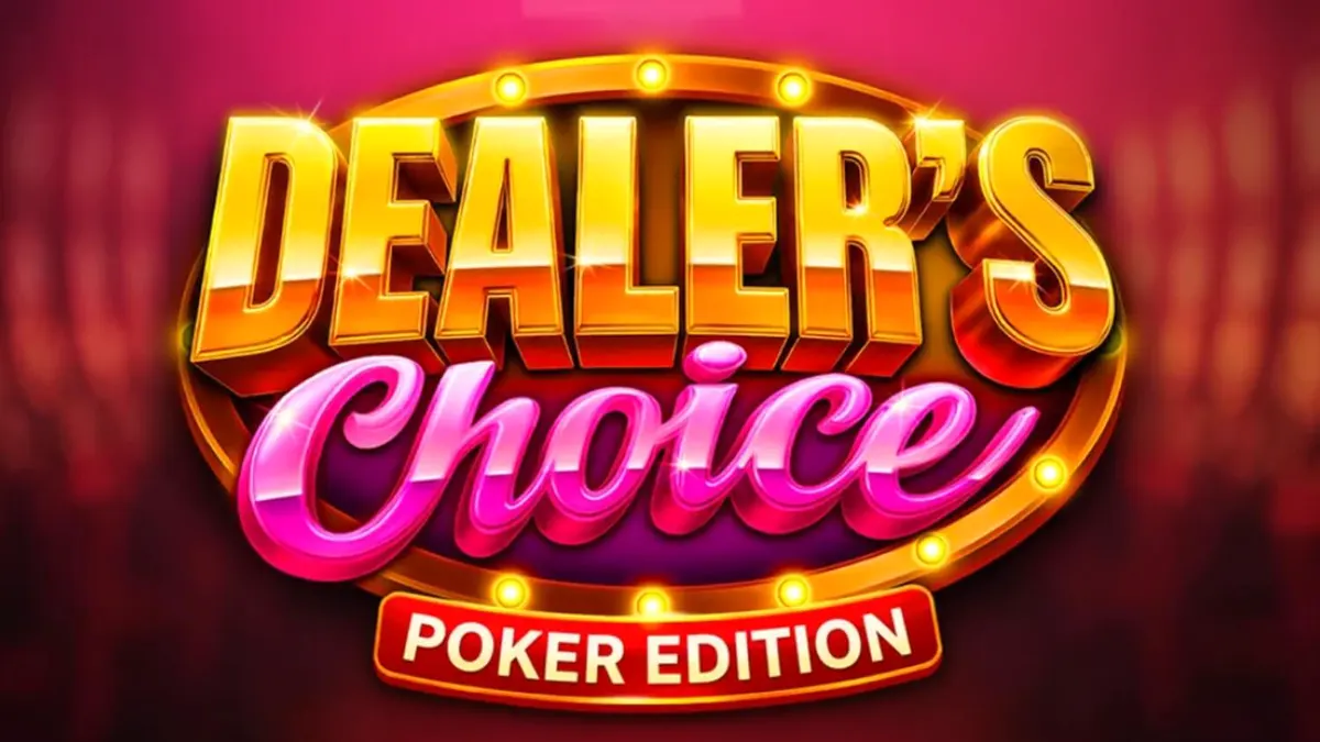 Tampilan meja poker hijau dalam slot Dealer’s Choice: Poker Edition